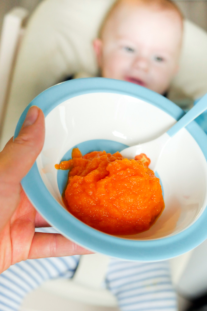 There are home-made carrot porridge for start-up