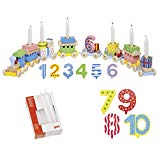  The LuLuGoS Goki Birthday Train Numbers 1-10 Set of 10 Candles White 