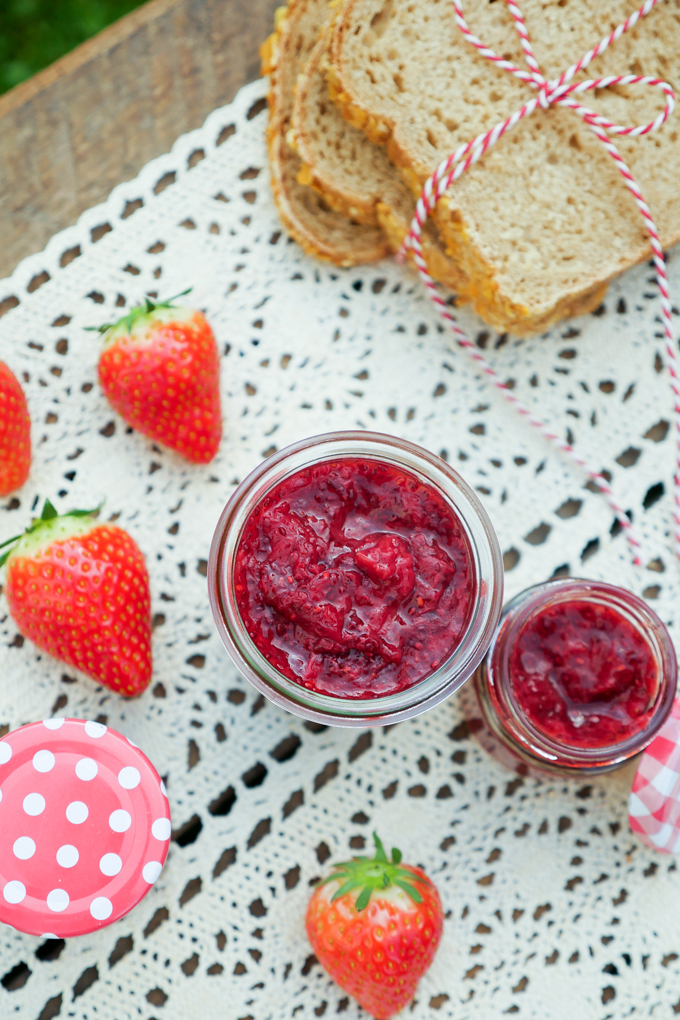 Superfood jam with chia seeds